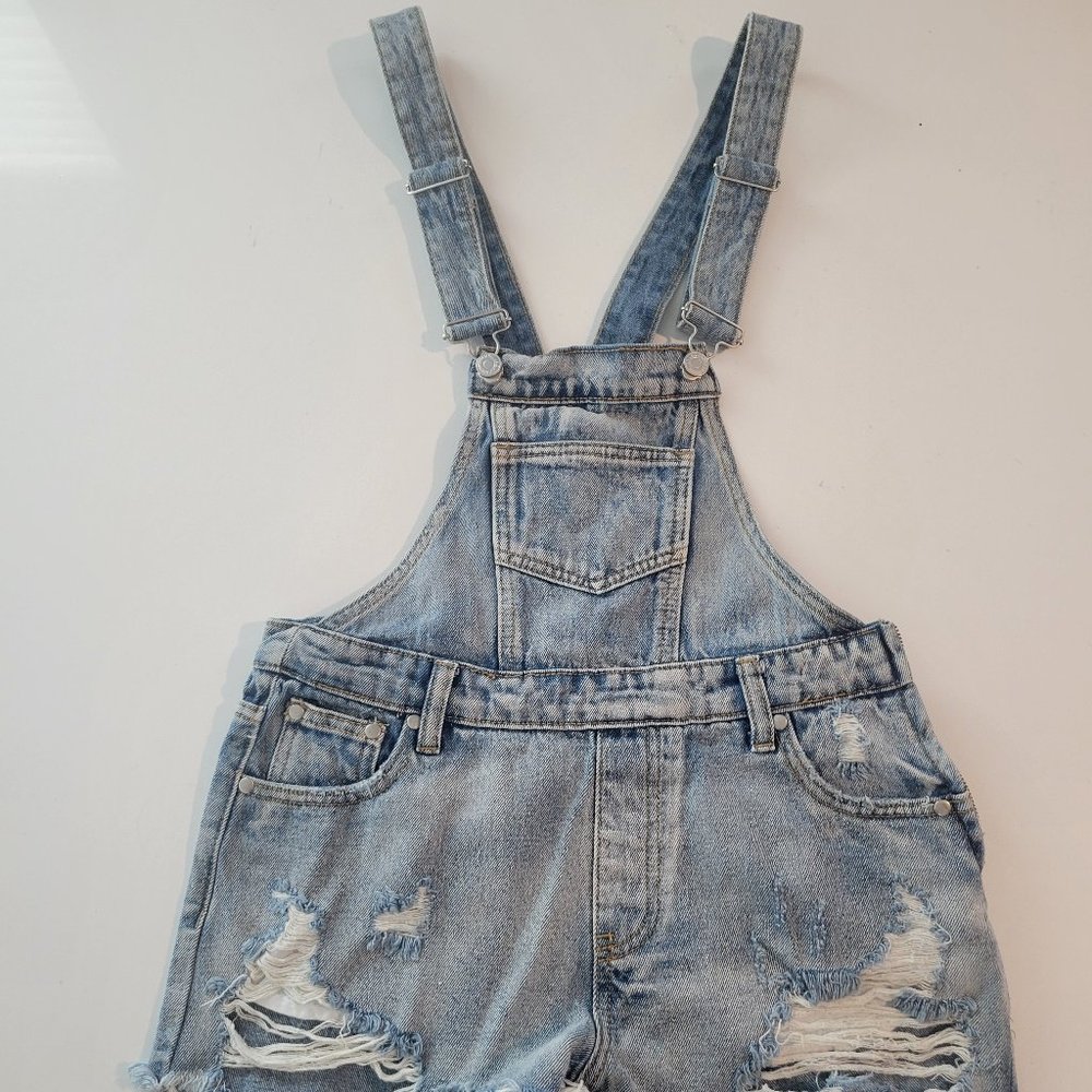 Denim Shorts Overalls